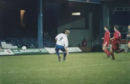 David Oldfield tucks away Town`s third goal