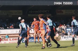 Steve Davis rises up for a header