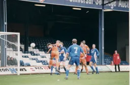 Phil Gray heads home the opener