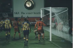 The second goal hits the back of the net