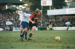 Andrew Fotiadis battles for the ball