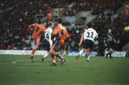 Andrew Fotiadis shoots for goal