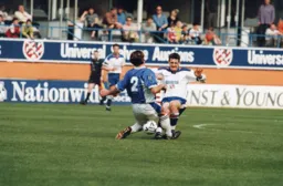 Mathew Spring with a crunching tackle