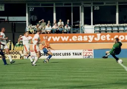 Liam George scores one of his goals