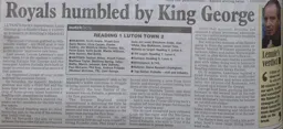 Match Report: Reading vs Luton Town FC (21 Aug 1999)