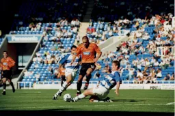 Andrew Fotiadis leads the Royals defenders a merry dance