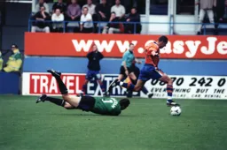 Liam George beats the keeper to make in 8 goals in 12 matches