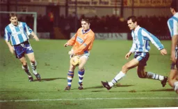 Tony Thorpe gets a strike in but it does not trouble the scoreboard