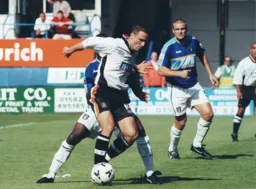 Andrew Fotiadis tries to force his way through