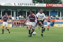 Liam George skips after the ball