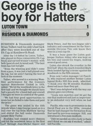 Match Report: Luton Town FC vs Rushden & Diamonds (17 Nov 2000)