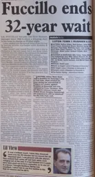Match Report: Luton Town FC vs Rushden & Diamonds (17 Nov 2000)