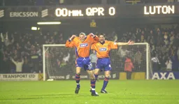 As the scoreboard suggests Lee Mansell gives Town an early lead. Adrian Whitbread looks happy too