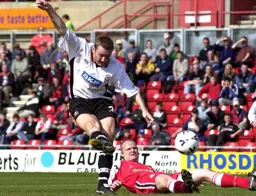 Steve Howard takes a shot at goal