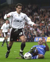 Jean-Louis Valois skips past a Rochdale defender