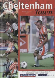 Programme: Cheltenham Town vs Luton Town FC (12th Jan 2002)