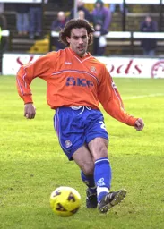 Jean-Louis Valois plays the ball forward