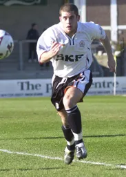 Dean Crowe has eyes only for the ball