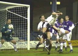 Steve Howard heads in the Town's opener