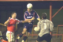 Tony Thorpe goes up for the ball