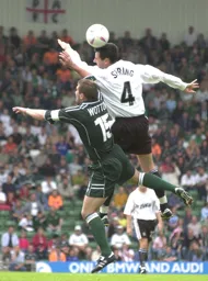 Matthew Spring duels for the ball