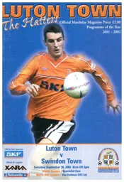 Programme: Luton Town FC vs Swindon Town (28 Sep 2002)