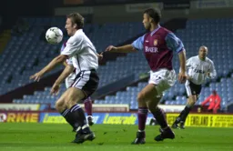 Steve Howard bringing the ball under control