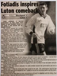 Match Report: Stockport County vs Luton Town FC (5 Oct 2002)