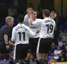 Matthew Spring celebrates his goal