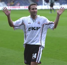 Andrew Fotiadis celebrates scoring the winner