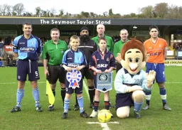 Tony Thorpe with mascot vs Wycombe
