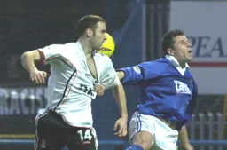 Andrew Fotiadis tussling for the ball