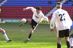 Matthew Spring controls the ball