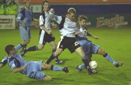 Gary McSheffrey has the Port Vale defence at sixes and sevens