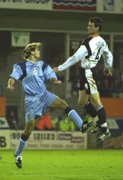 Matt Spring gets above Andreas Lipa