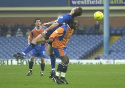 Graeme Lee takes a ride on Adrian Forbes back