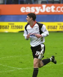 Stephen O`Leary runs away after scoring the second goal