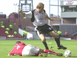 Paul Underwood skips past a Barnsley defender