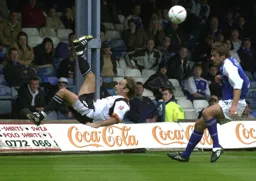 A spectacular overhead kick from Ahmet Brkovic