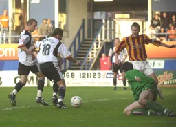 Ahmet Brkovic nets the Town's fourth goal