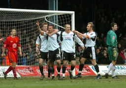 Sol Davis shows his delight after scoring