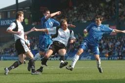Paul Underwood smashes in the first goal