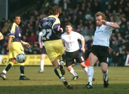 Paul Underwood goes in for a tackle