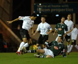 Carlos Edwards on the wrong end of a high tackle