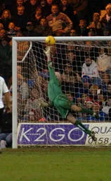 Dean Kiely saves at full stretch