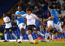 Lewis Emanuel about to let fly with his trusty left foot