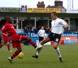 Looks like Dean Morgan is on the wrong end of a flying boot