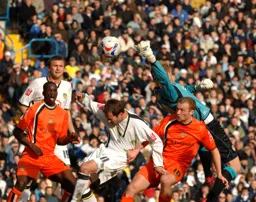 Leon Barnett and Warren Feeney causing the Leeds defence a few problems