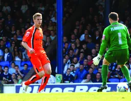 Besian Idrizaj scores Town`s third goal