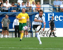 Darren Currie curls in the first goal of the season